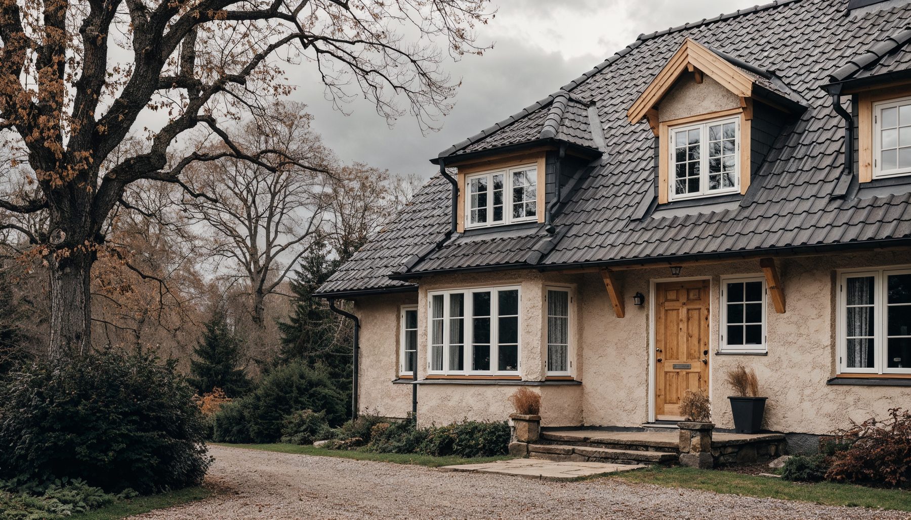 Nytt tak och nya fönster, villa